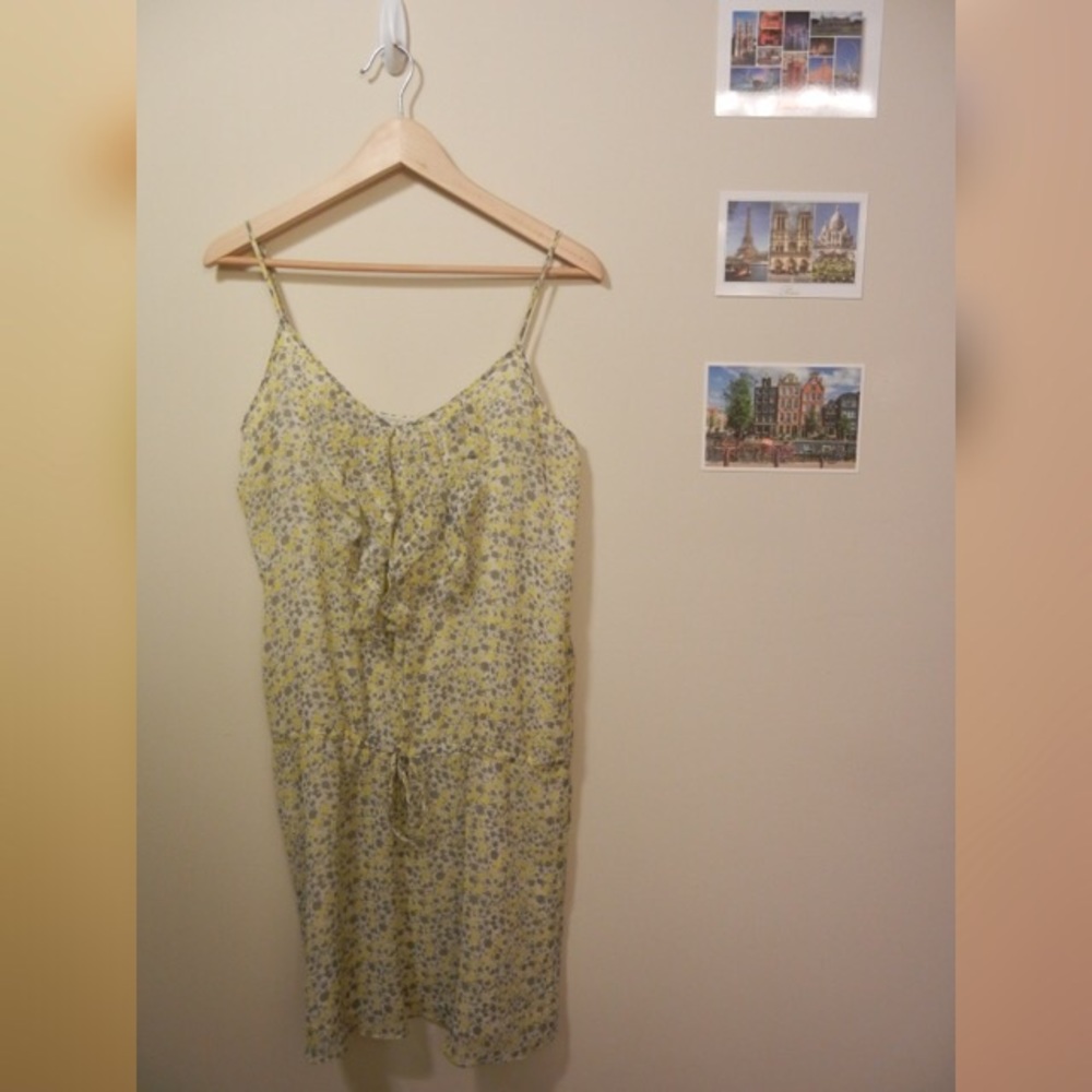 Yellow floral sun dress